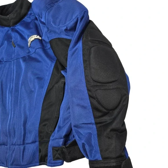 First Gear Motorcycle Bike Jacket Mens XXL 2XL Armored Black All Weather Zip - Picture 3 of 11